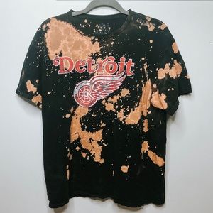 Detroit Red Wings Upcycled Bleached Tee